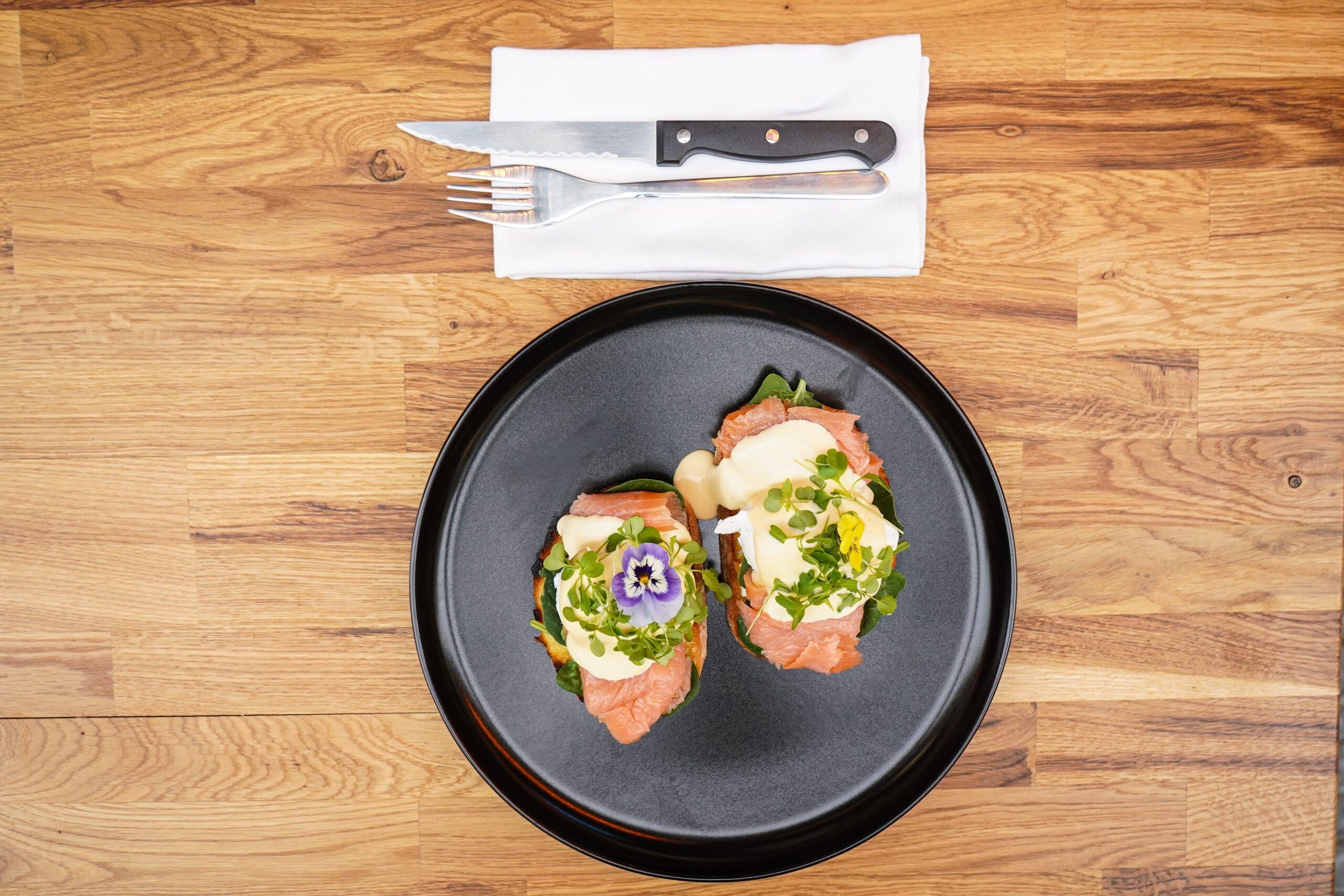 Eggs Benedict Overhead